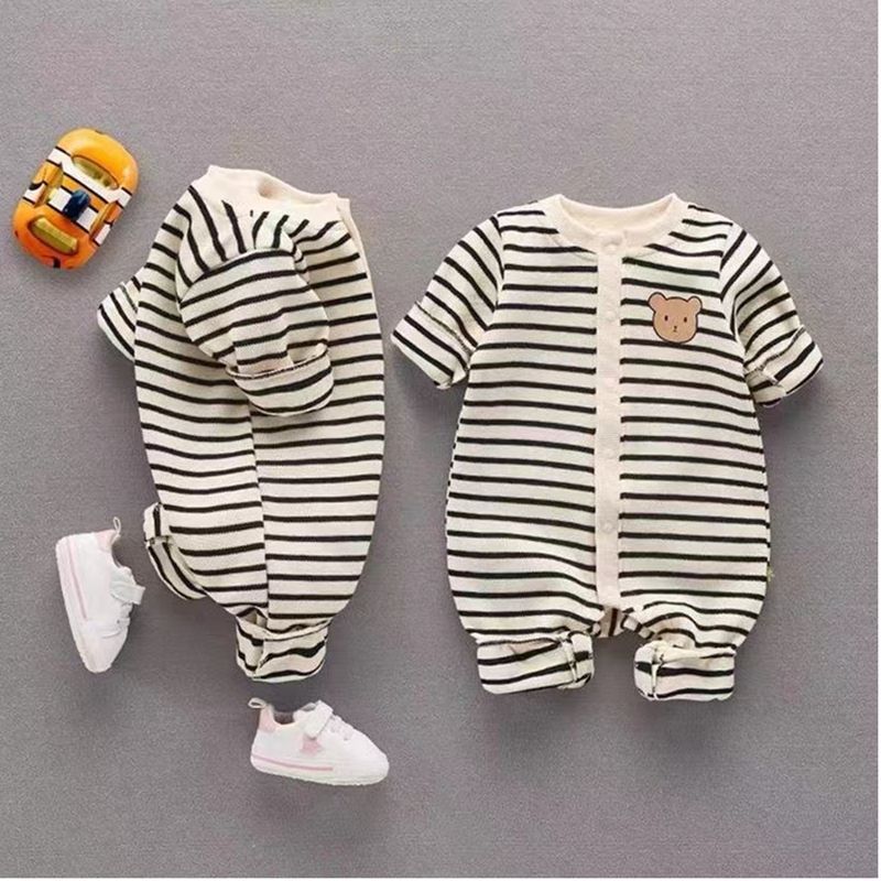 Baby jumpsuits, spring and autumn styles, newborn male and female baby clothes, thin harem clothes, super cute toddler spring outing clothes