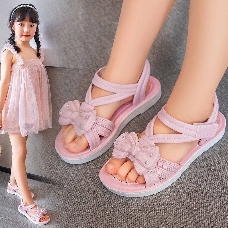 女童凉鞋公主鞋夏季新款2023软底防滑小中大童女孩学生凉拖鞋洋气