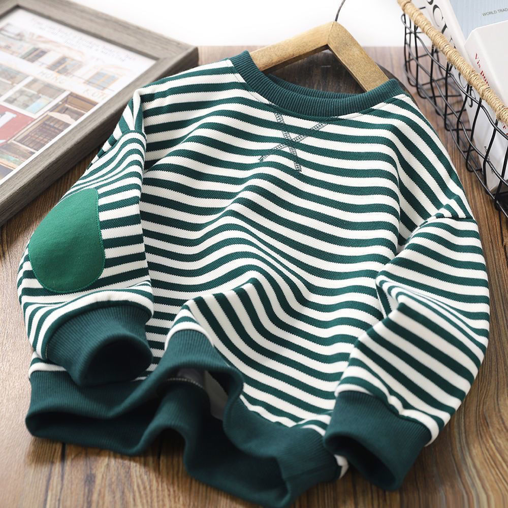 Boys' sweater spring clothes autumn style fried street foreign style children's bottoming shirt girls 2023 new round neck tops spring clothes