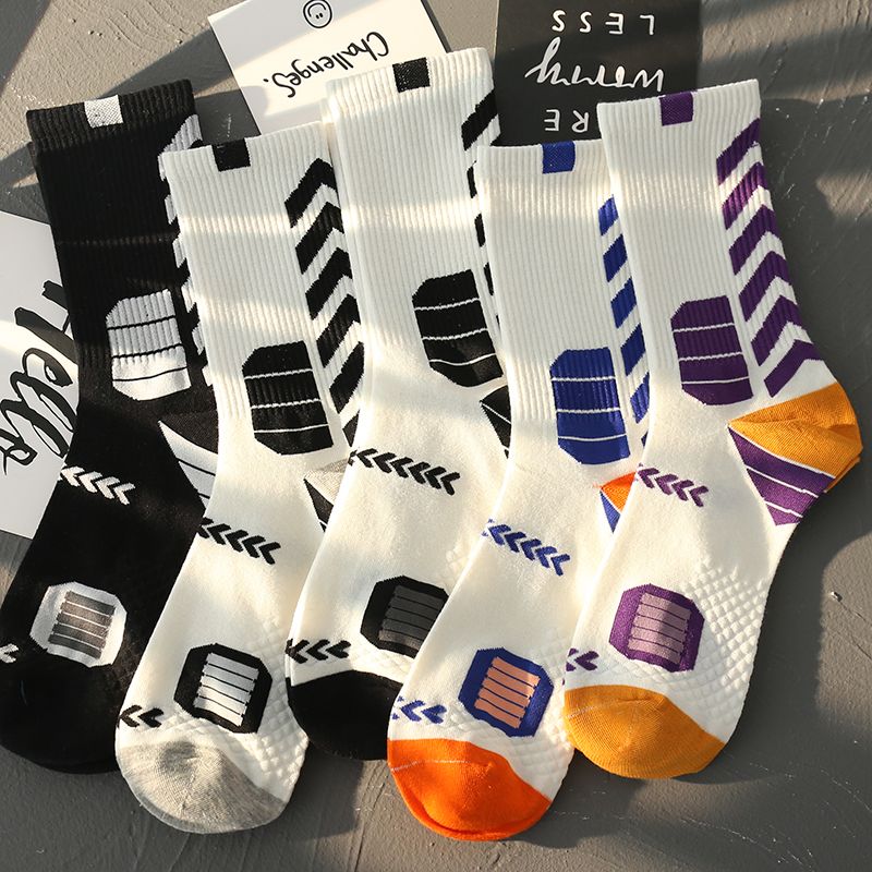Basketball socks, sports socks, men's long sleeves, high top, men's medium sleeves, American style practical training_voghion.com