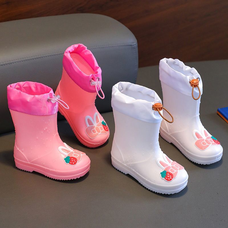儿童卡通雨鞋女童胶鞋公主鞋宝宝小孩水鞋幼儿园防滑短筒防水雨靴