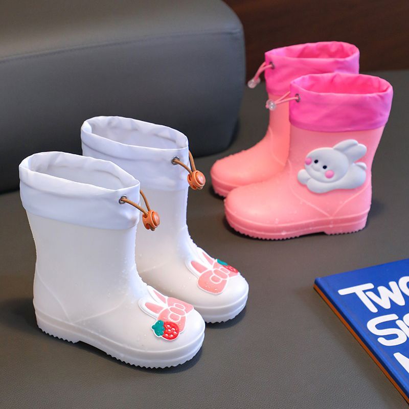 儿童卡通雨鞋女童胶鞋公主鞋宝宝小孩水鞋幼儿园防滑短筒防水雨靴