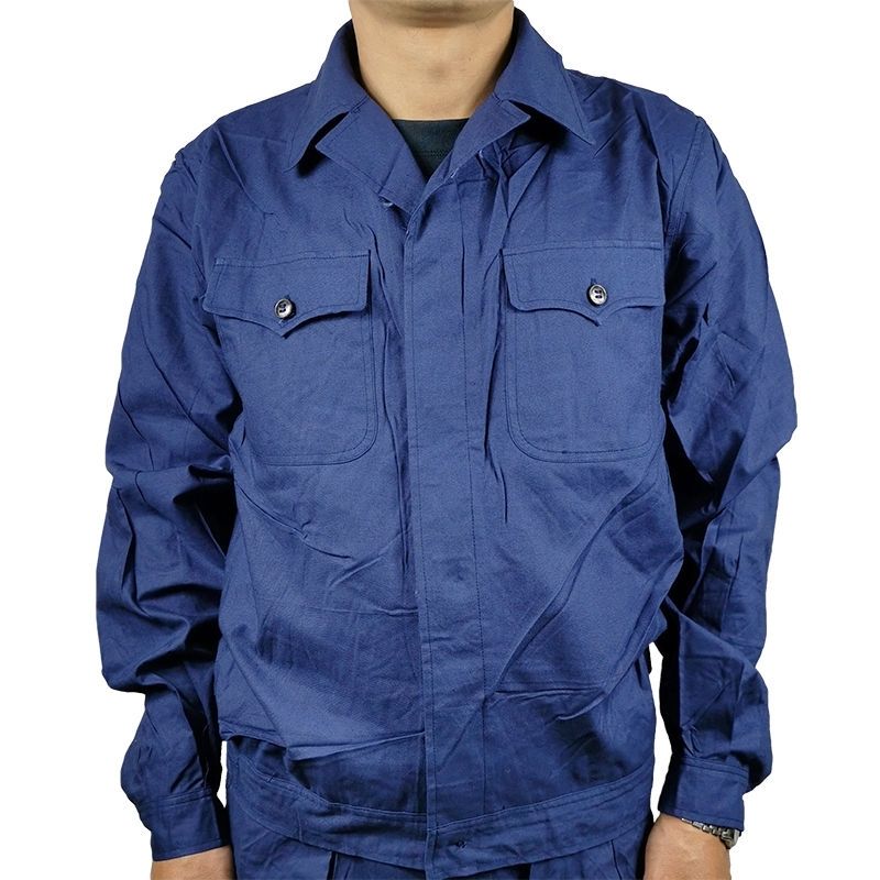 蓝色夏工作服套装车间工厂汽修专用蓝色工作服耐脏耐磨军工品质