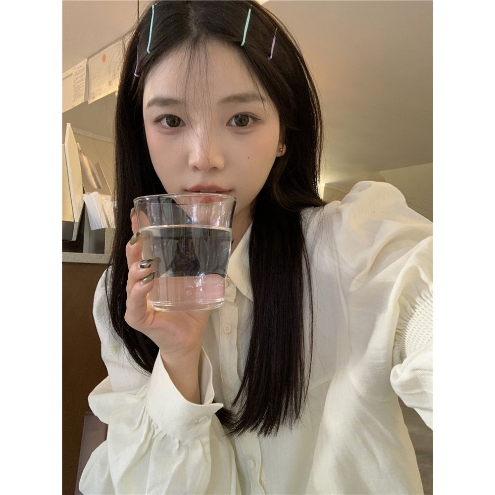 法式娃娃領襯衫早春2023年新款寬鬆燈籠袖顯瘦女裝氣質長袖上衣