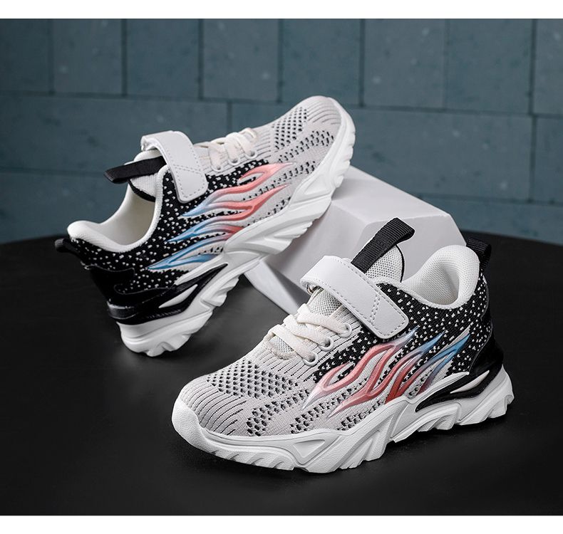 Jungenschuhe Frühjahr Neue atmungsaktive Sportschuhe für mittlere bis große Jungen Grundschul-Mesh-Laufschuhe für Jungen mit weicher Sohle_voghion.com