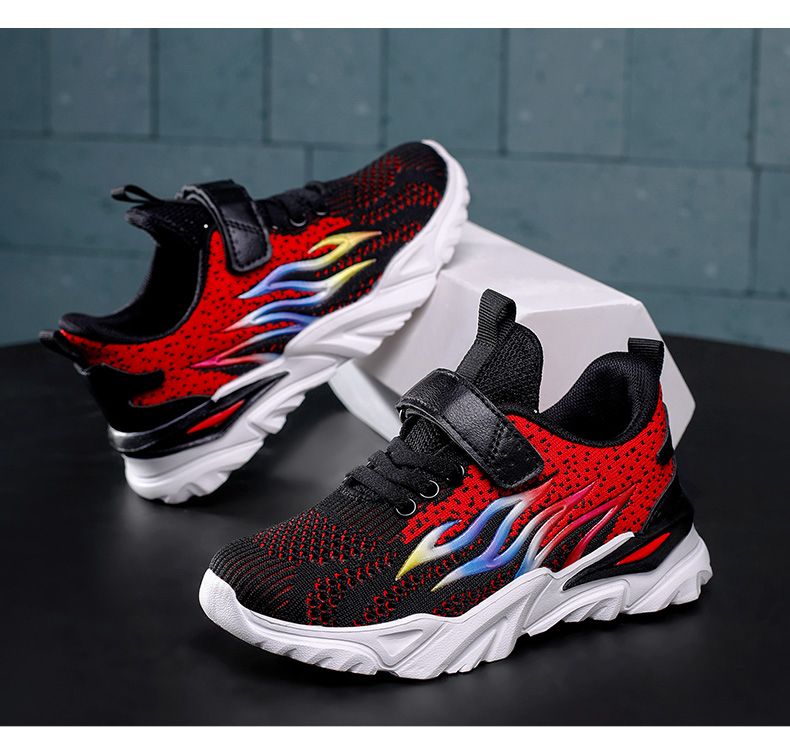 Jungenschuhe Frühjahr Neue atmungsaktive Sportschuhe für mittlere bis große Jungen Grundschul-Mesh-Laufschuhe für Jungen mit weicher Sohle_voghion.com