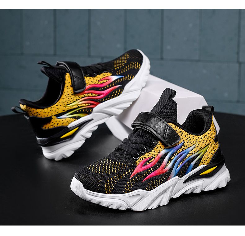 Jungenschuhe Frühjahr Neue atmungsaktive Sportschuhe für mittlere bis große Jungen Grundschul-Mesh-Laufschuhe für Jungen mit weicher Sohle_voghion.com