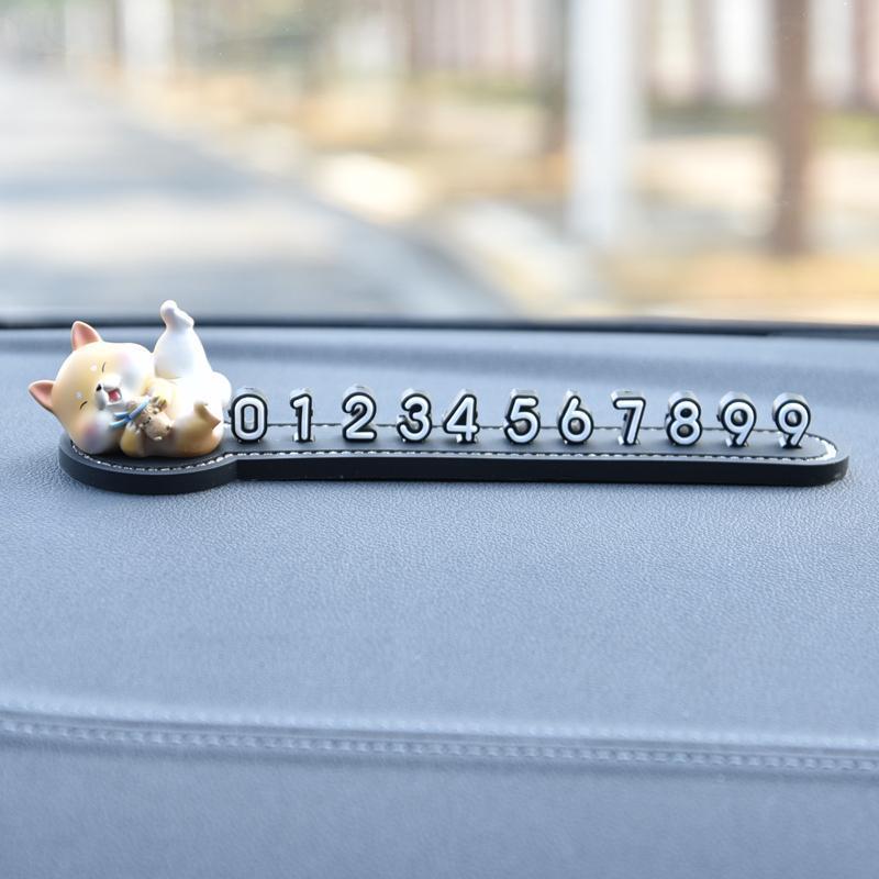 汽车内临时停车号码牌可爱创意挪车数字牌车载车用移车卡摆件