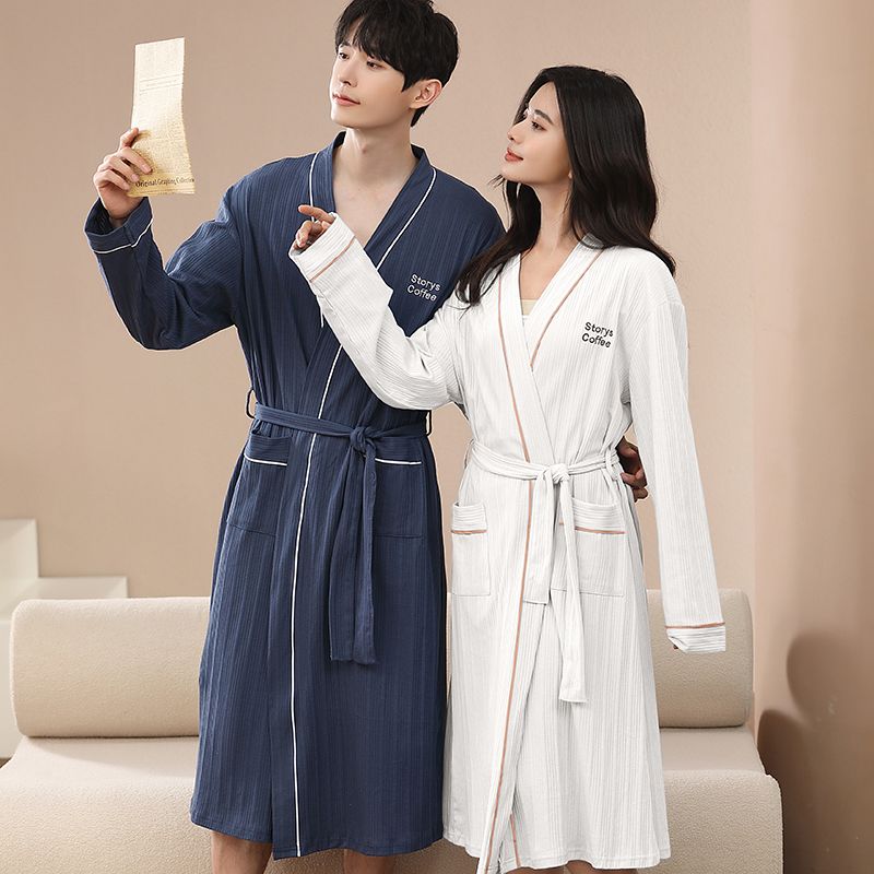 New flannel nightgown long section coral fleece pajamas women's winter plus velvet thickened capless home coat to ankle