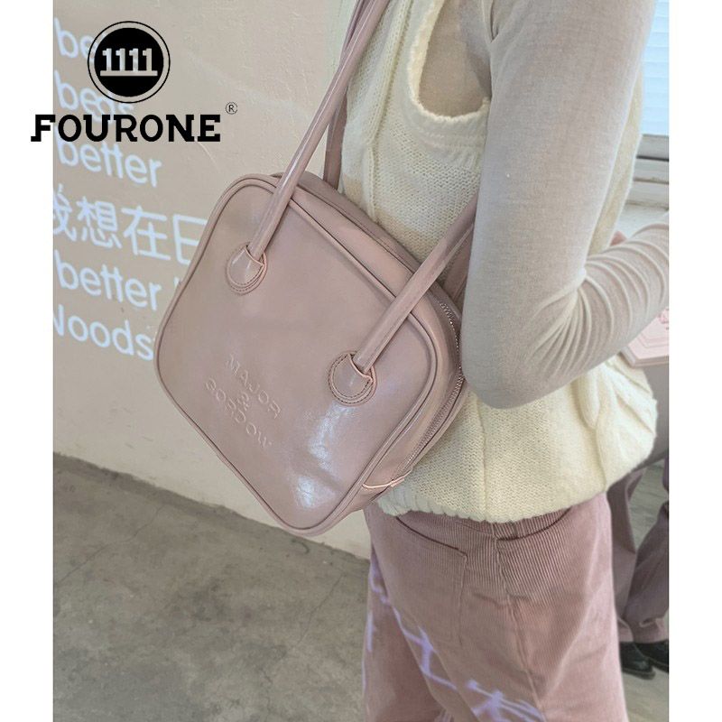 FOUE ONE韓國腋下包包女潮粉色公文包百搭大容量單肩包小方包