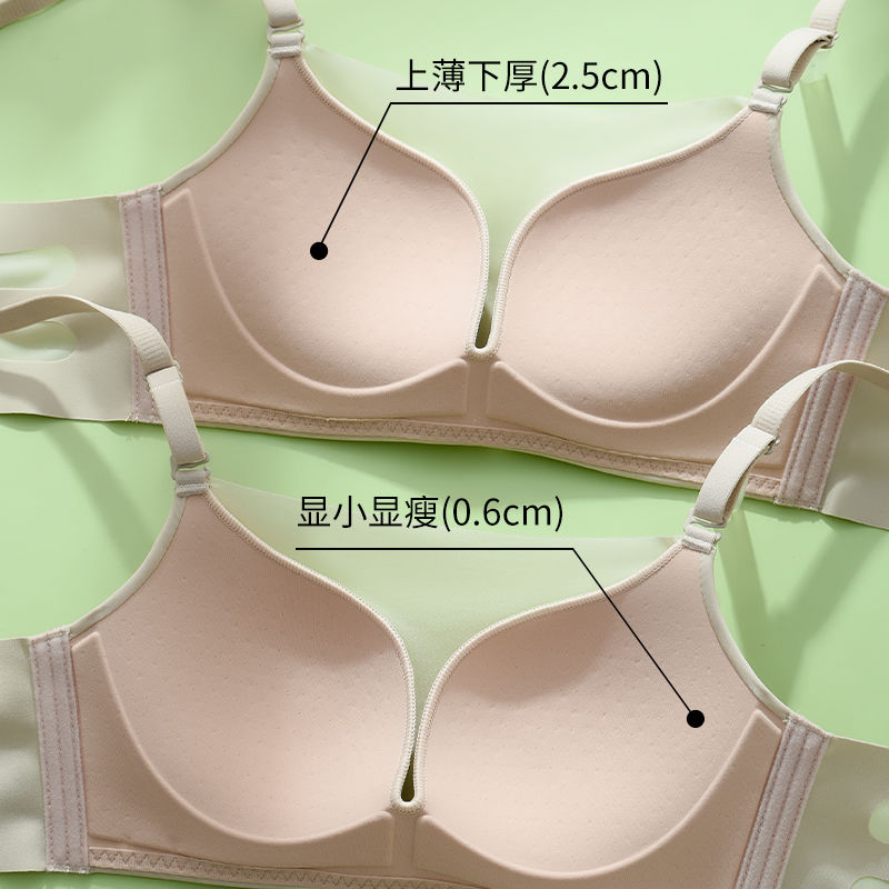Doramei tube top underwear women's no steel ring small chest gathered breasts to prevent sagging light and breathable beautiful back bra