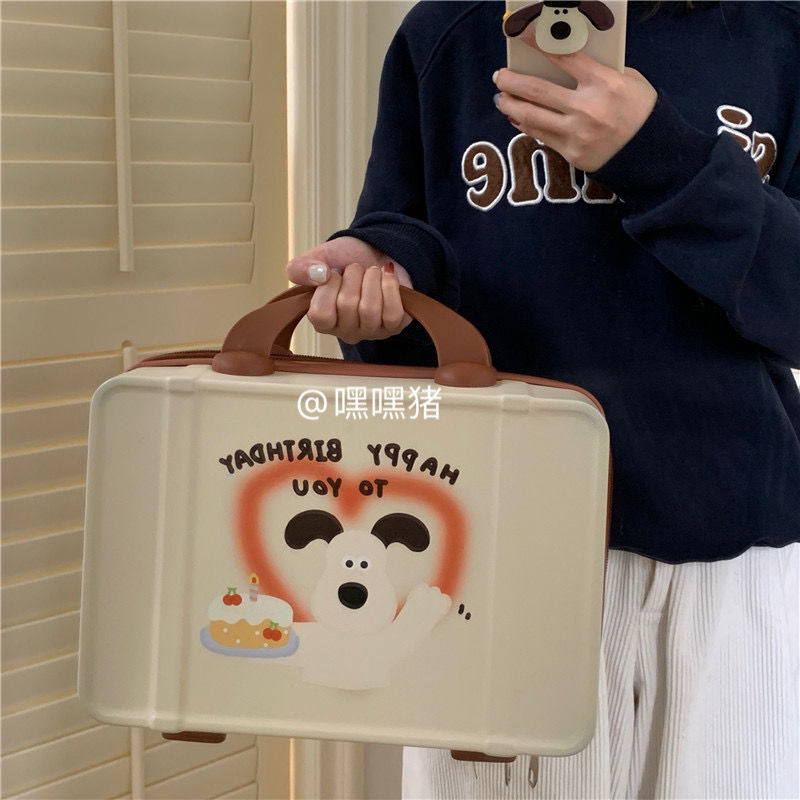 嘿嘿猪/原创可爱小兔叽便携14寸小型行李箱旅行化妆品学生收纳箱
