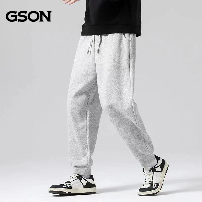 GSON Men's Casual Sports Pants Tide Brand Loose Spring and Summer Thin Section Fashion Beamed Spring and Autumn Long Sweatpants