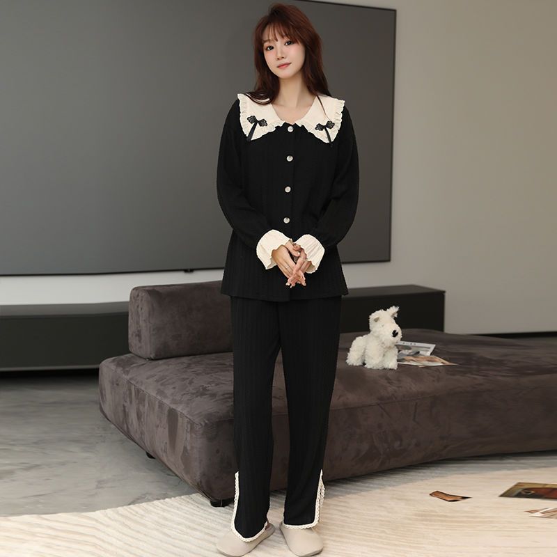 Palace pajamas women's spring and autumn long-sleeved two-piece suit summer and winter princess style high-end confinement home clothes can be worn outside