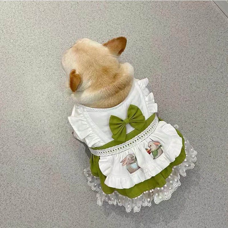 Fadou Clothing Princess Skirt Summer Pet Dog Pug Fat Dog Chai Dog West Highland Skirt