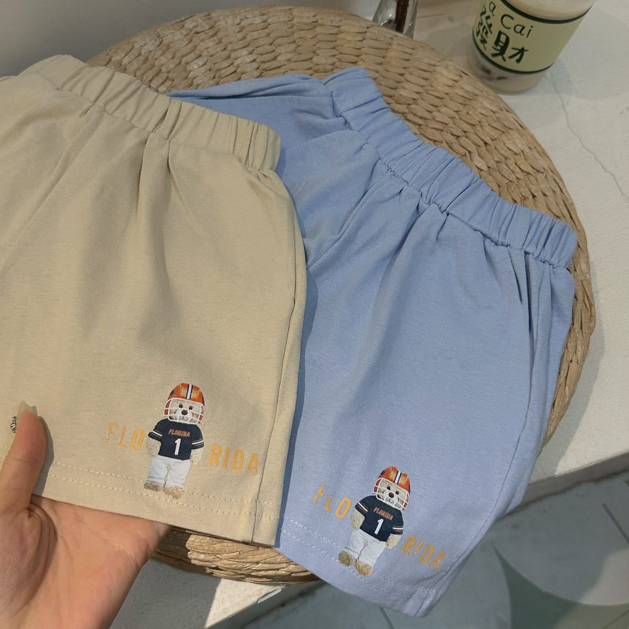 Summer new children's clothing children's Korean version of the bear short-sleeved suit boys and girls sports and leisure two-piece brother and sister clothing tide