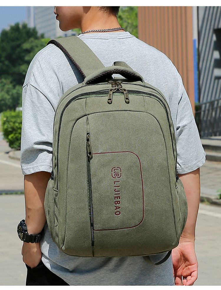 Mochila informal de lona para hombre y mujer, bolso de viaje a la moda, mochila minimalista, estudiante de secundaria, novedad de 2023_voghion.com
