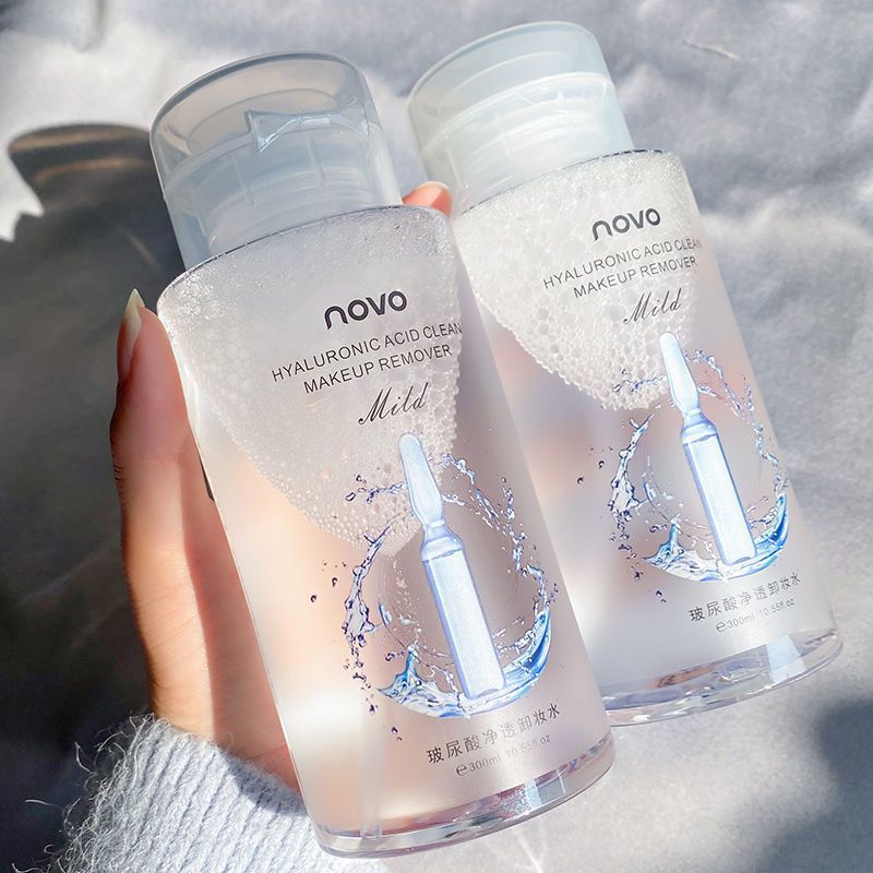 NOVO卸妝水深層清潔溫和不刺激敏感肌可用按壓式大瓶卸妝水學生黨