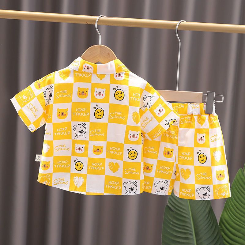 男童夏装套装新款儿童短袖薄款夏季婴儿衣服一2岁韩版潮短款4