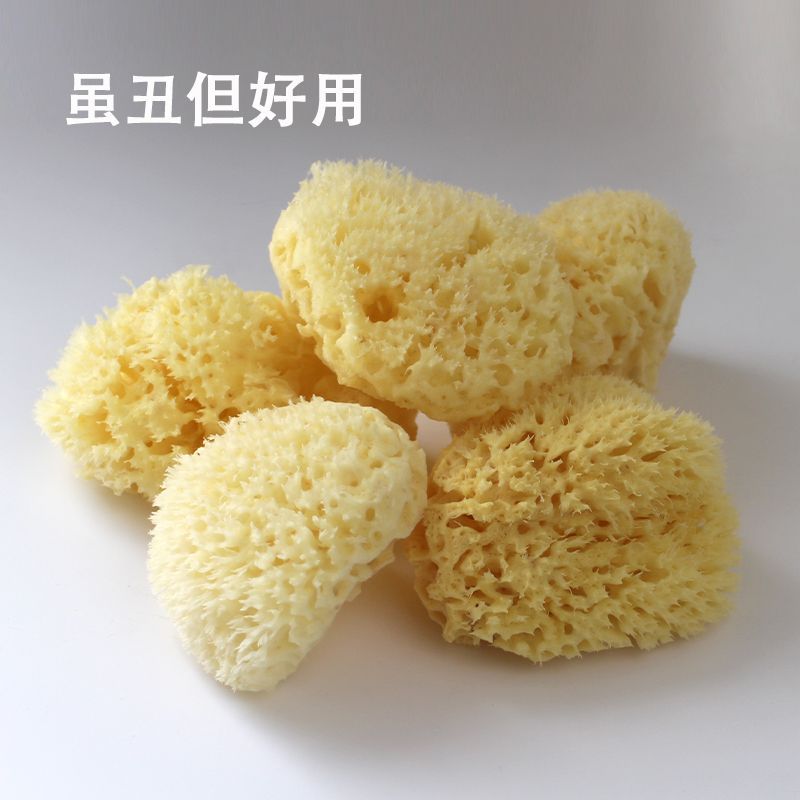 丑丑天然蜂窝海绵希腊进口宝宝成人婴儿童洗澡洁面海绵沐浴球柔软 图片 5