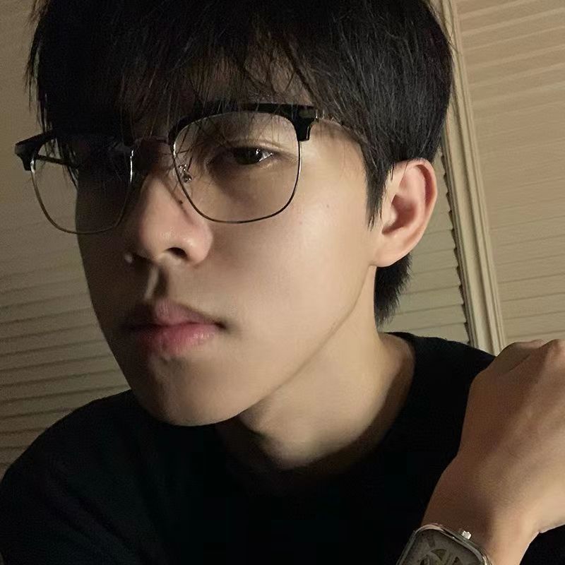 男士復古半框黑框近視眼鏡有度數平光鏡女素顏防藍光輻射顯臉小