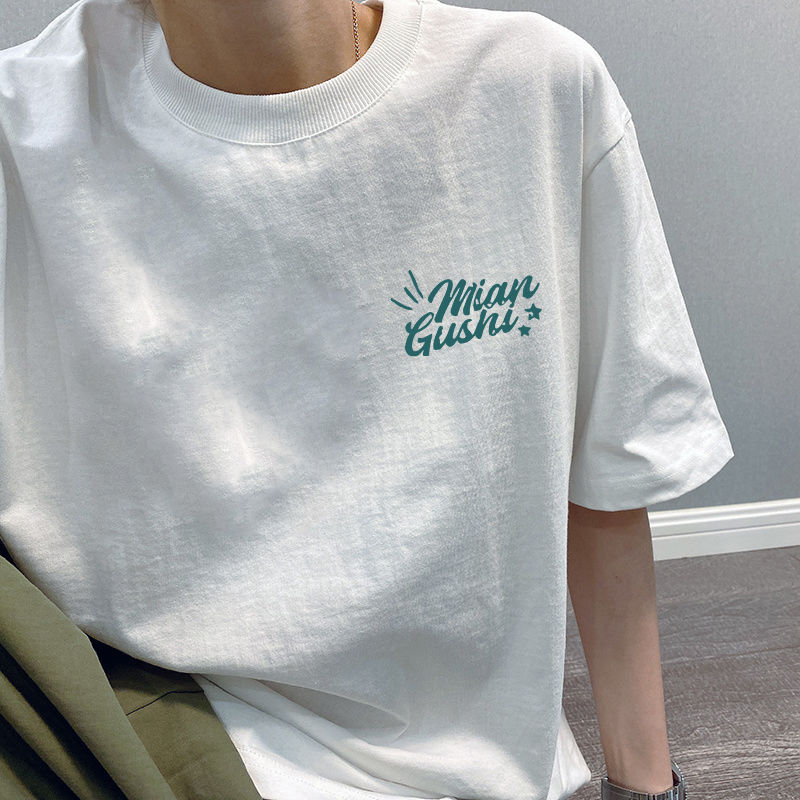 美式復古新款短袖t恤男夏季潮牌潮流痞帥高級感衣服oversize半袖