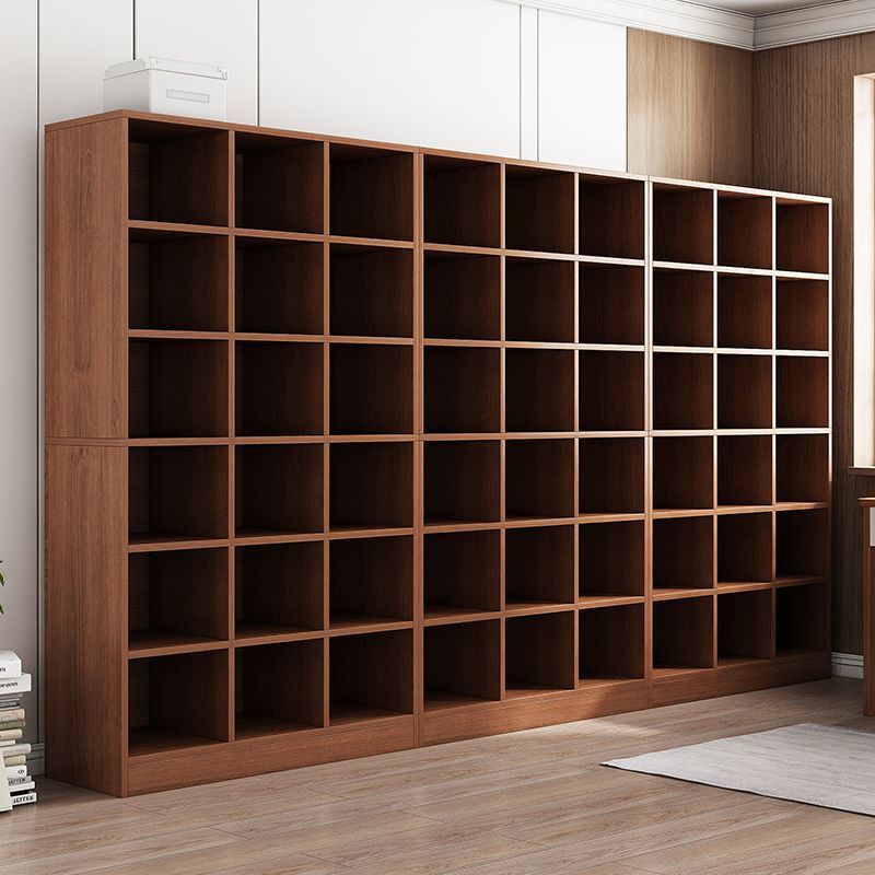 书架置物架落地简易家用收纳储物柜客厅实木色简约现代组合书柜