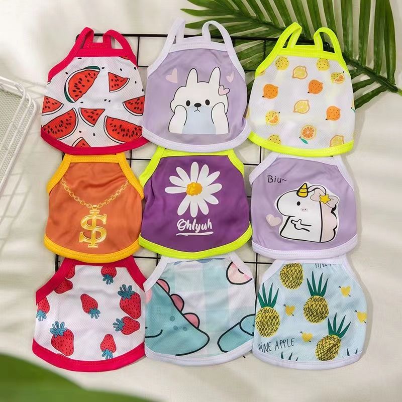 狗狗衣服吊带衣服夏季泰迪博美比熊贵宾幼犬猫咪衣服吊带背心薄款