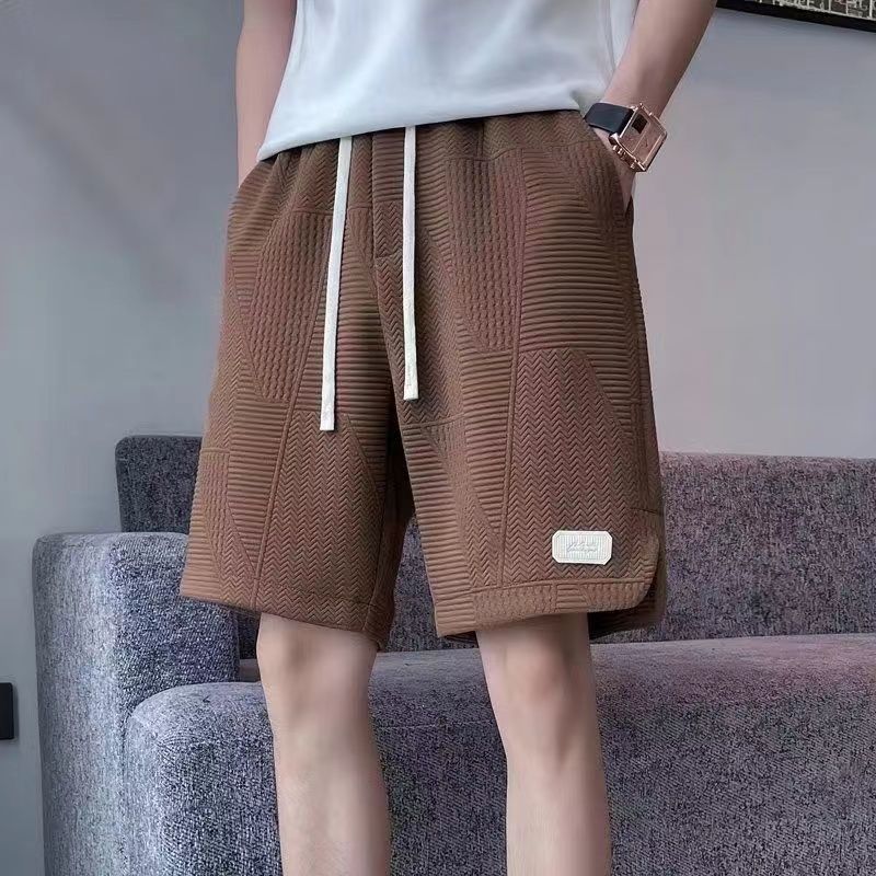 Summer five-point shorts for men, Korean version, slim, casual, versatile, trendy brand sweatpants, Internet celebrity, handsome, straight-leg medium pants for men