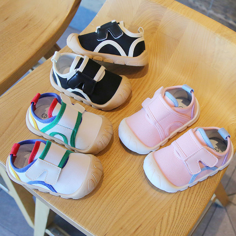 春秋季宝宝学步鞋0-1一3岁男女童软底透气婴幼儿防滑布鞋子不掉跟