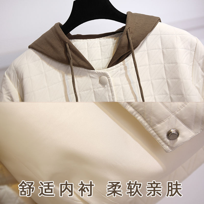 Hooded baseball uniform for women spring and autumn  early spring and autumn new loose jacket unique coat super good-looking and age-reducing