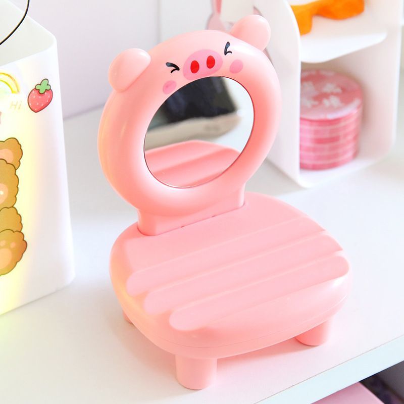 New cute animal mobile phone bracket desktop live broadcast camera chase drama dual-use with mirror aromatherapy mobile phone dedicated