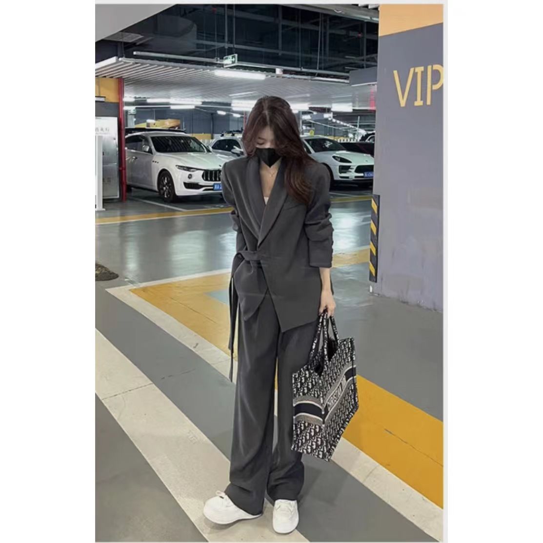 Casual suit high-end design strap suit jacket  spring new Korean fashion suit suit for women