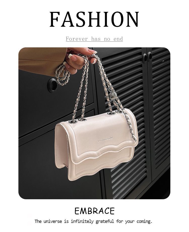 Wave Women's Chain Small Square Crossbody Shoulder Bag Versatile_voghion.com