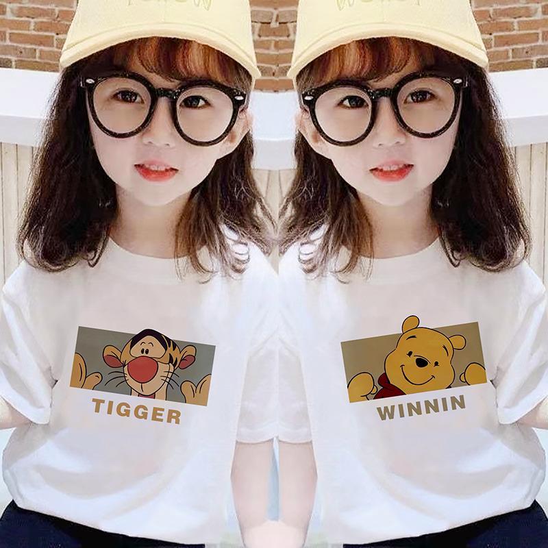 Children's T-shirts 100% cotton summer short-sleeved tops all-match girls bottoming shirts foreign style thin section children's half-sleeves