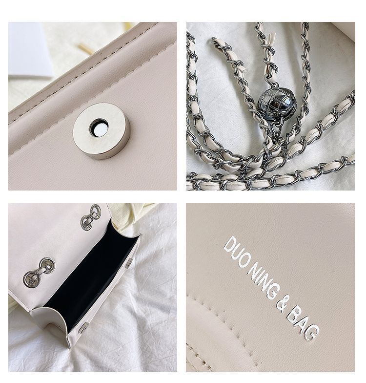 Wave Women's Chain Small Square Crossbody Shoulder Bag Versatile_voghion.com