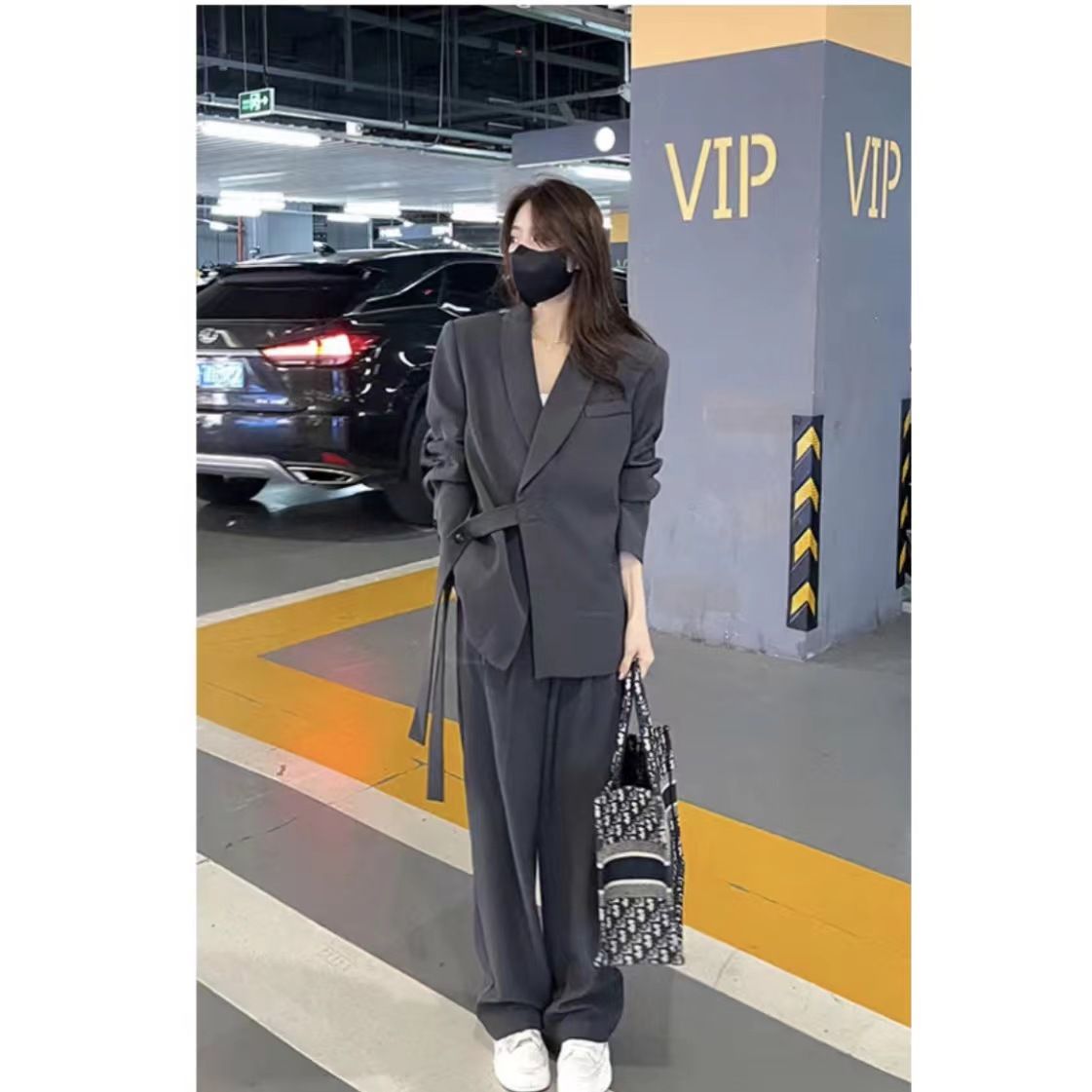 Casual suit high-end design strap suit jacket  spring new Korean fashion suit suit for women