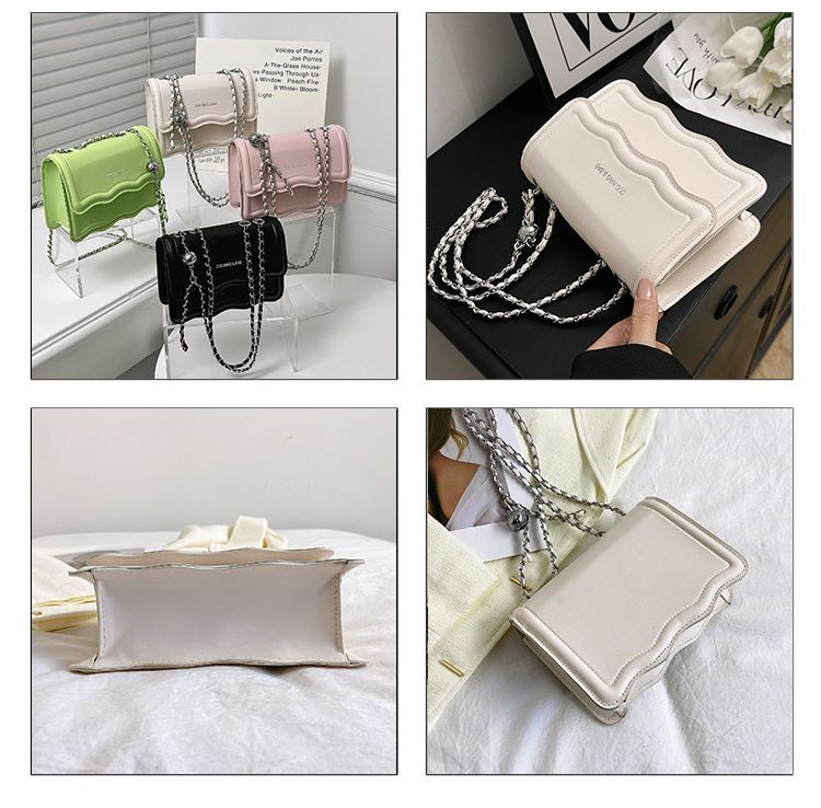 Wave Women's Chain Small Square Crossbody Shoulder Bag Versatile_voghion.com