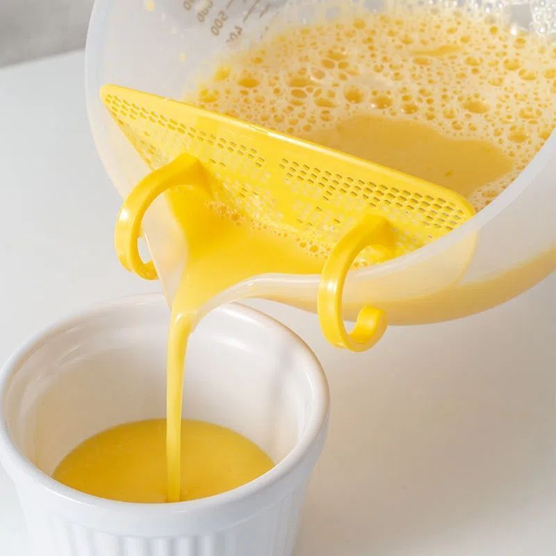 新款过滤量杯刻度量杯搅拌碗蛋液网家用去筋奶油打发烘焙滤勺漏勺