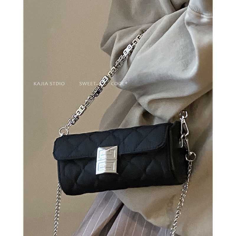 Niche dinner bag female 2023 new trendy fashion diamond chain bag all-match ins Messenger bag underarm bag