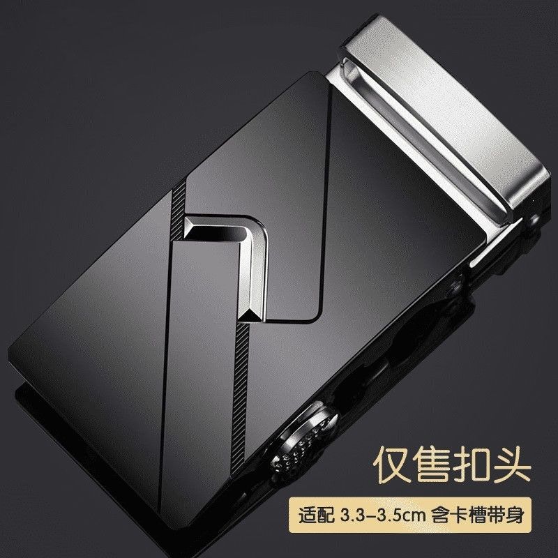 YiNuoPJ新款男皮帶合金自動3.5CM中青年潮百搭商務休閒替換褲帶扣