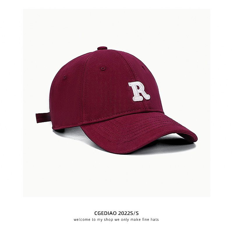 Baseball hat women's spring and autumn fashion all-match letters embroidery big head around the face small sunscreen sunshade peaked cap men