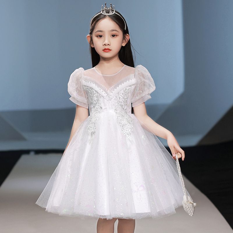 女童禮服輕奢小眾高端兒童生日公主裙主持人鋼琴演奏花童蓬蓬裙子