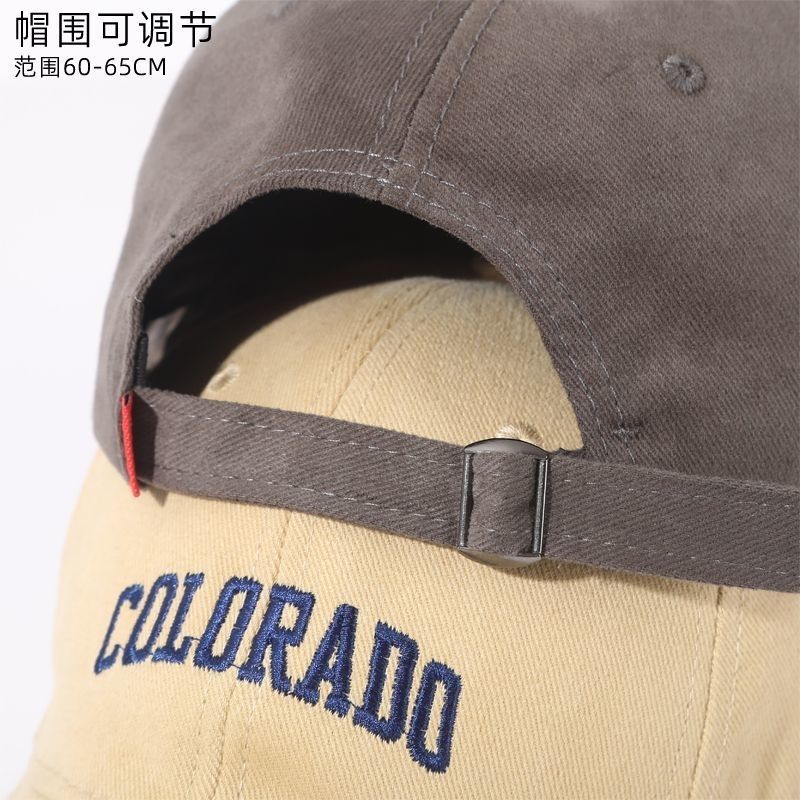 Widened hat brim hard top big head circumference hat female spring and autumn show face small deepened enlarged hat brim peaked cap baseball cap male