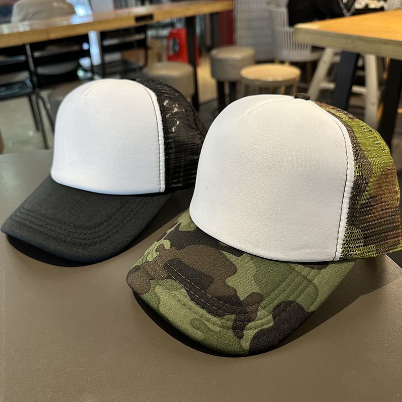 Men's Trucker Hat Camouflage Baseball Cap Breathable Summer Sun Hat_voghion.com