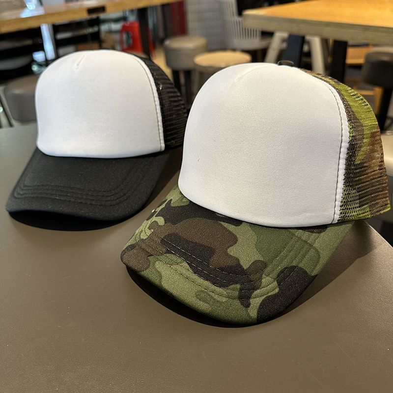 Hat Men's cap Camouflage Baseball cap Summer mesh breathable sunscreen Sun hat Women's outdoor sun hat_voghion.com