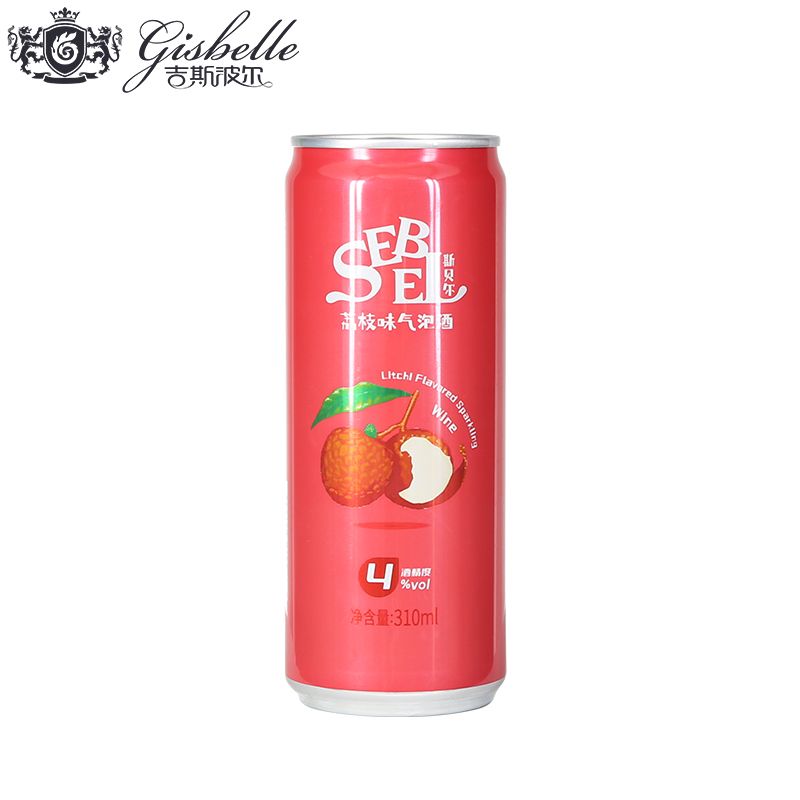吉斯波尔 斯贝尔310ml荔枝味气泡酒罐装微醺起泡酒10罐整箱礼盒装小图