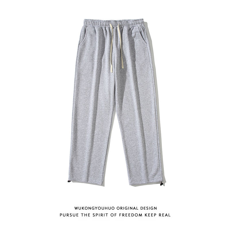 American-style sweatpants men's loose large size trendy high street style couples men's and women's straight drawstring casual pants men's summer