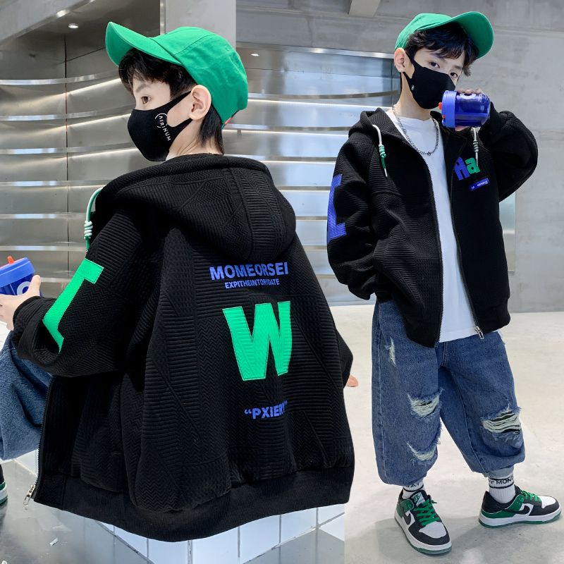 兒童裝男童春裝外套2023新款中大童春季炸街男孩春秋款洋氣風衣潮