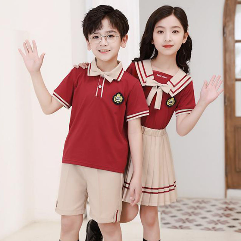 幼儿园园服夏款一年级班服大班毕业照六一表演服装小学生校服套装